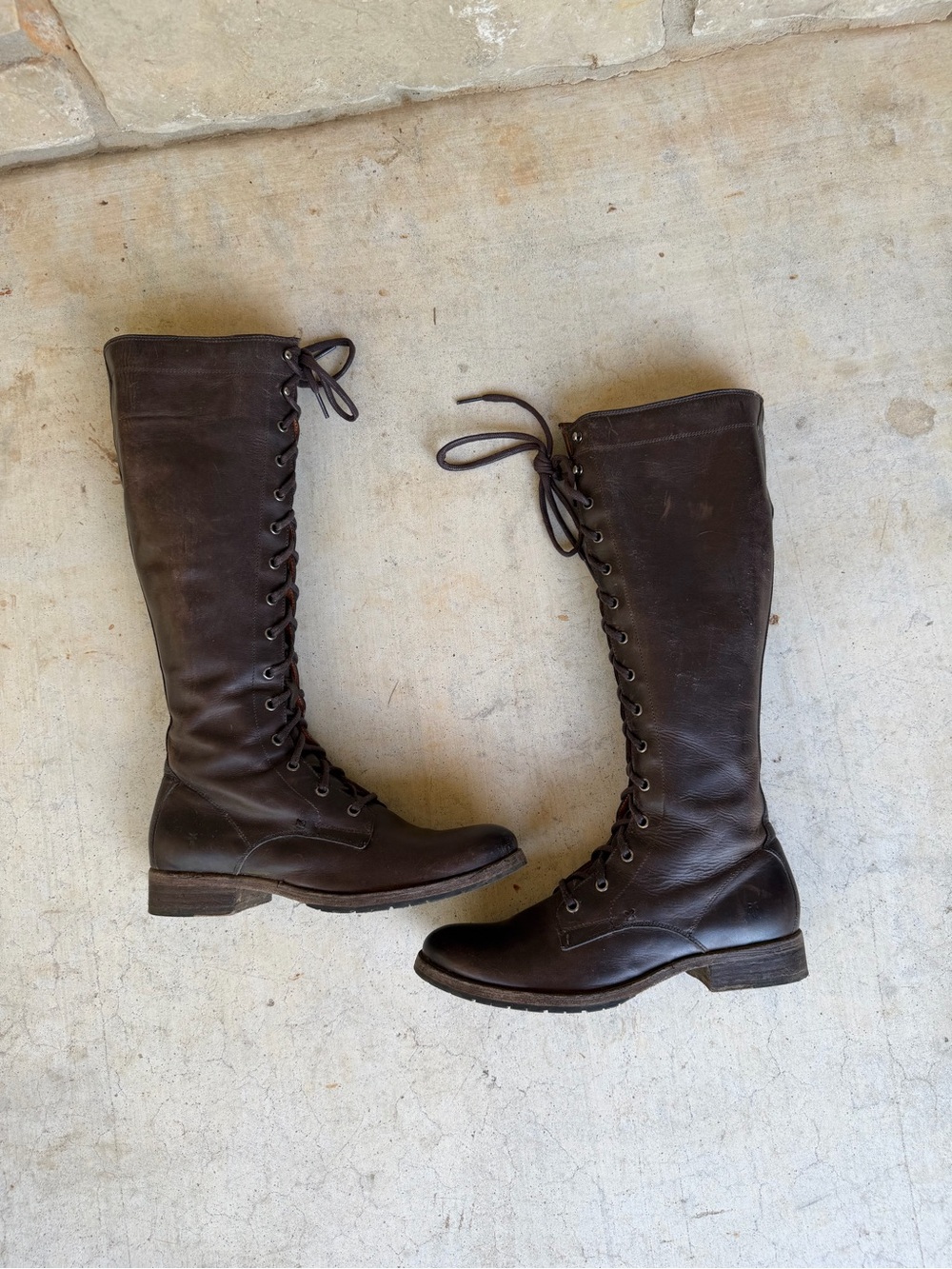Frye 9 Tall Melissa Military Boots Slate